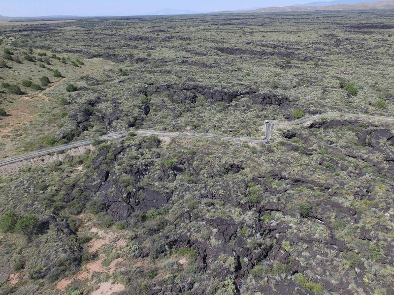 Looking south over the lava.