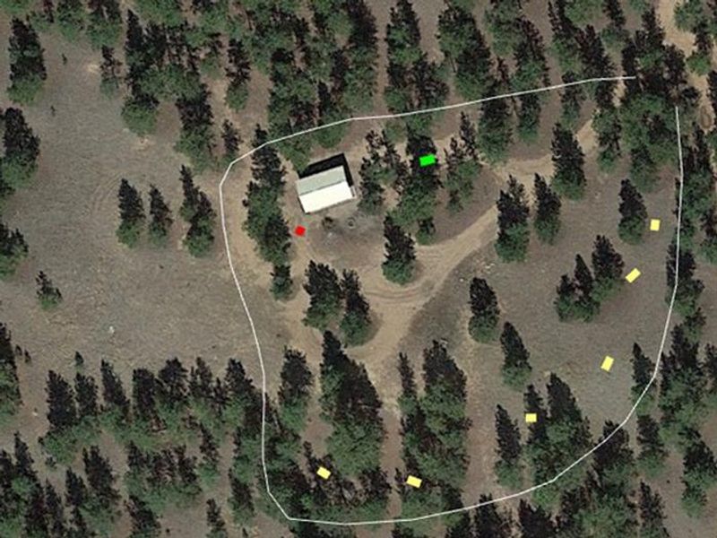 Preliminary view of Pulver Group Site.
Six individual sites along the southern edge interior. Pavilion with a large communal firepit and a double stall restroom.  There is a walk-through opening on the west edge to access the field for additional space for tents and games.