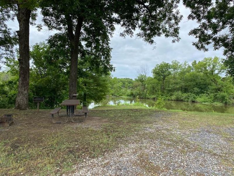 Campsite down on the river