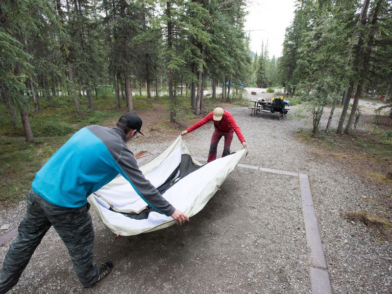 Riley Creek Campground has some tent-only sites, though most sites are open to RVs. RV sites are split into <30' and <40'.