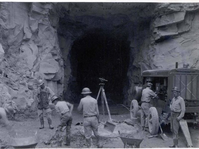 Construction on Dewey Dam began in 1946, with lake impoundment in 1950.