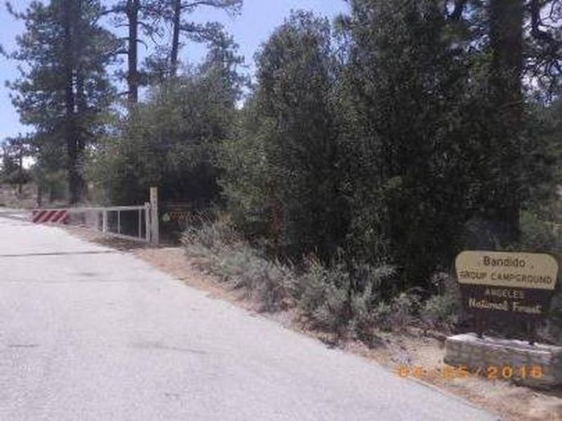 Entrance gate of Bandido Group Campground. 