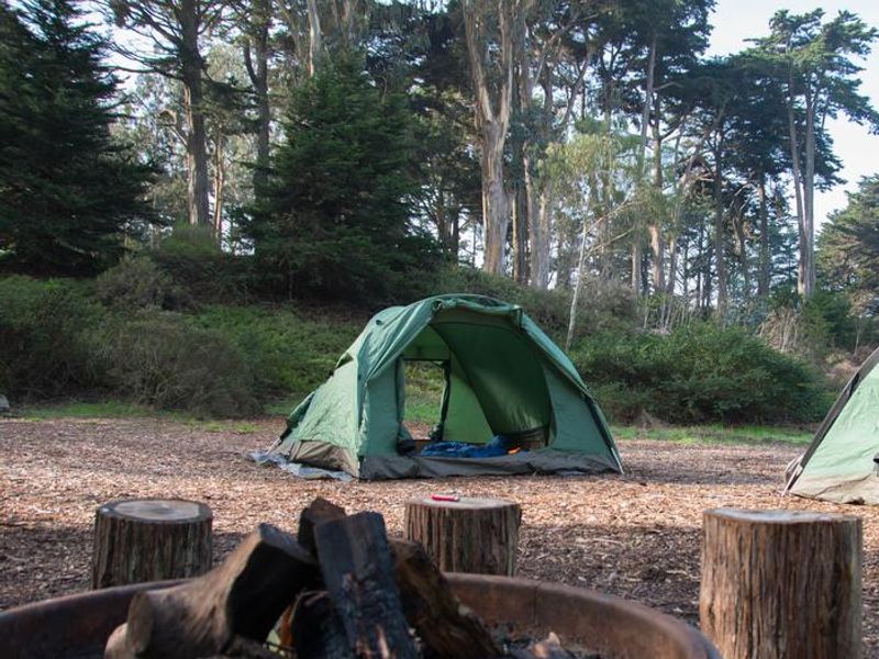 The Colma campsite at Rob Hill Campground.