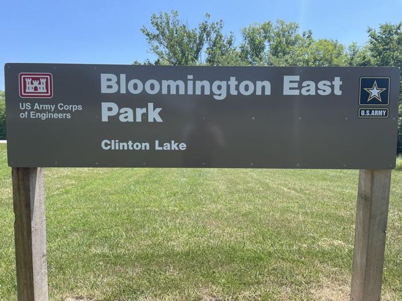 Bloomington East Park entrance sign
