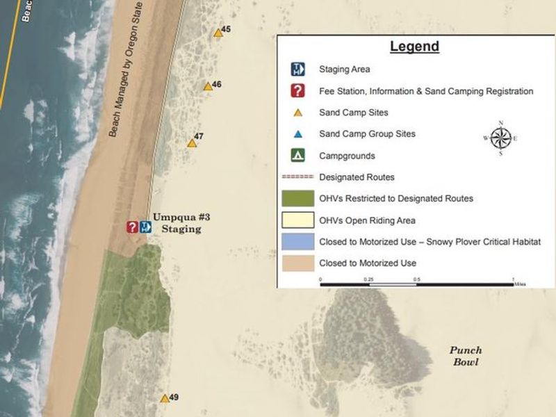 This is a portion of the Middle Riding Area OHV Map
