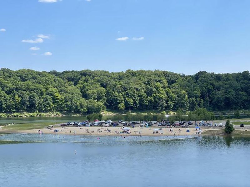 Tunnelville Beach during peak recreation season
