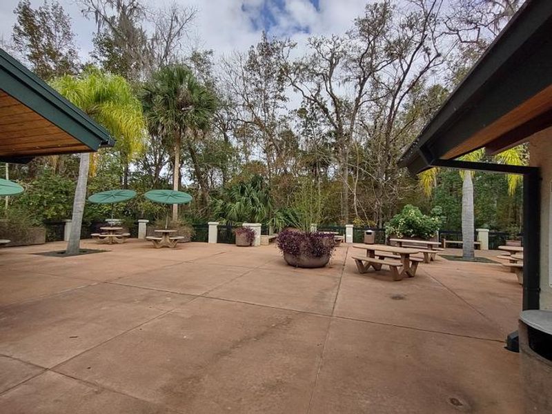 Enjoy a picnic area at our entry pavilion!