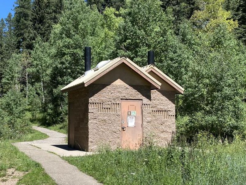 On-site vault toilets.