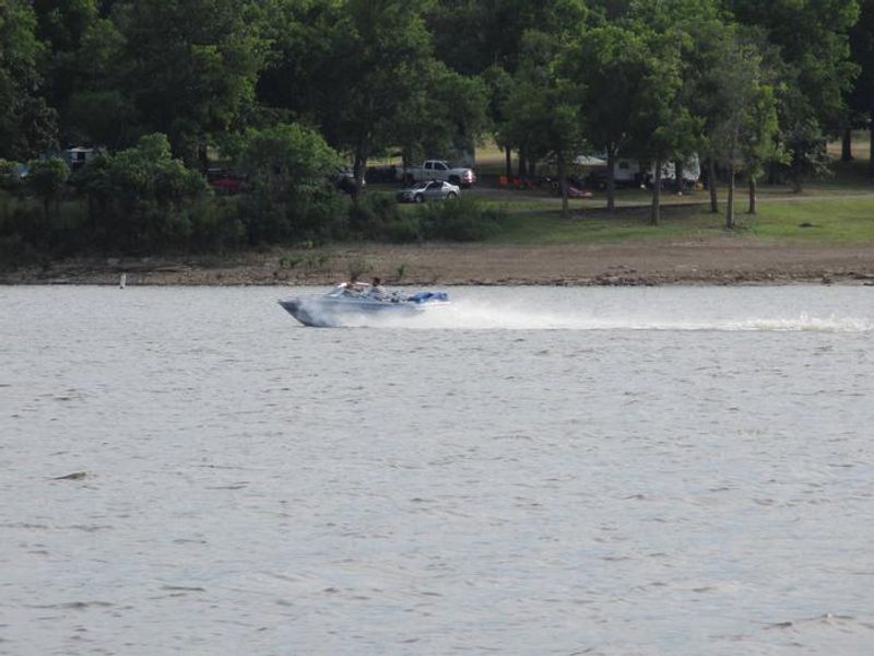 Watercraft users of all types love the sheltered waters within the upper arm of Flat Rock Bay.