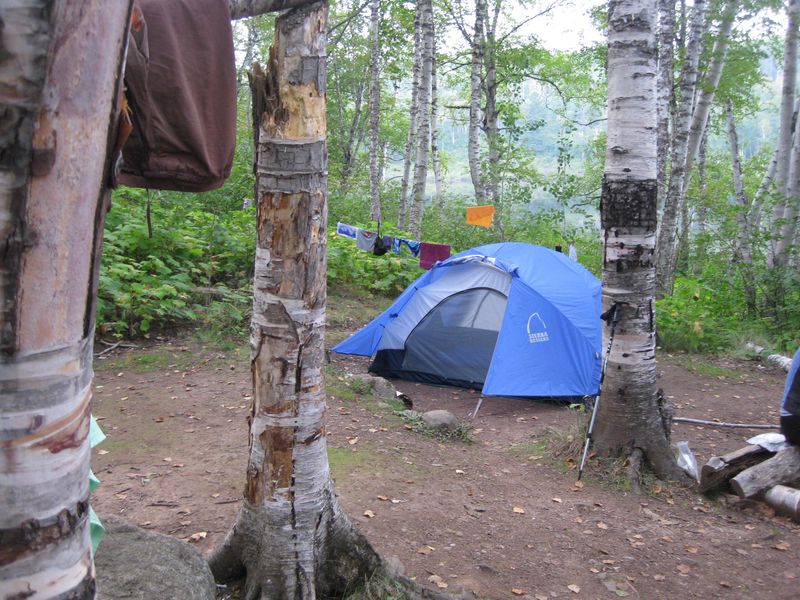 Hatchet Lake is a major campground stop along the Greenstone Ridge Trail.