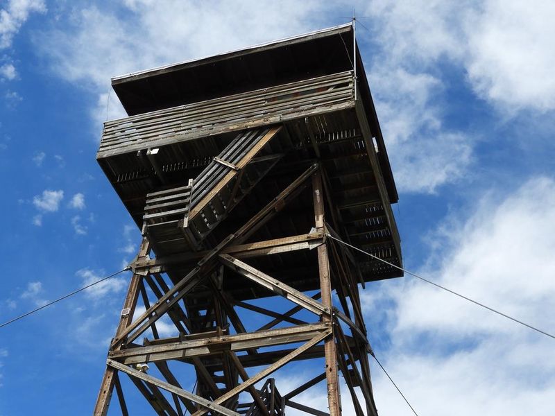 View of Lookout Butte lookout from below. 