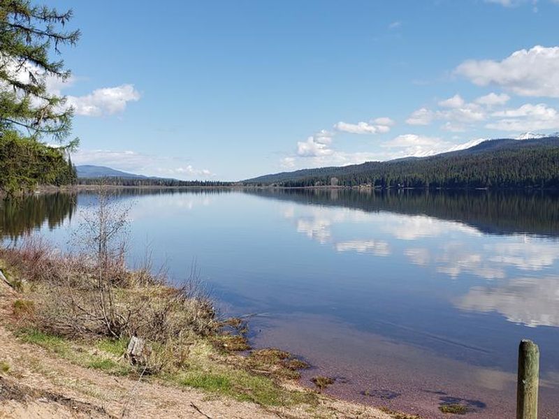 View from Seeley Lake beach. 