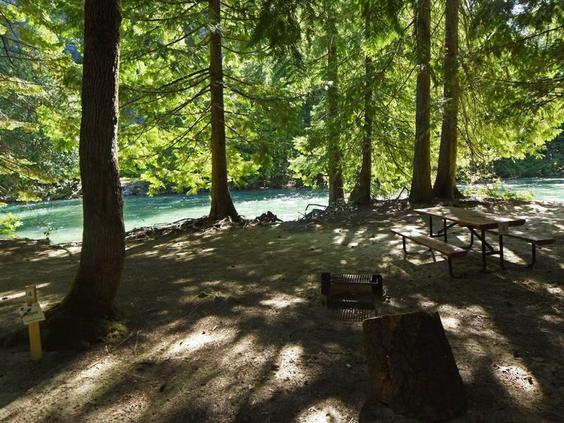 Campsite in Harlequin Campground. 