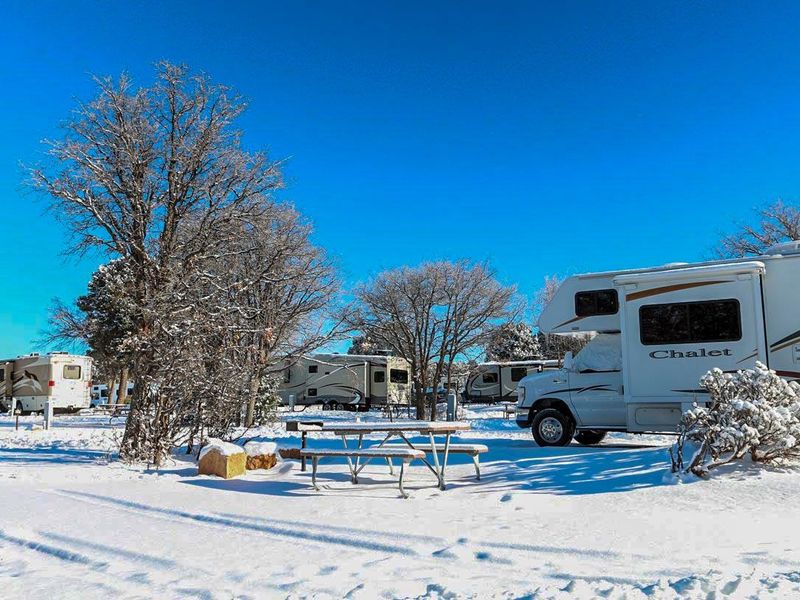 Experience Grand Canyon during winter at Trailer Village RV Park.