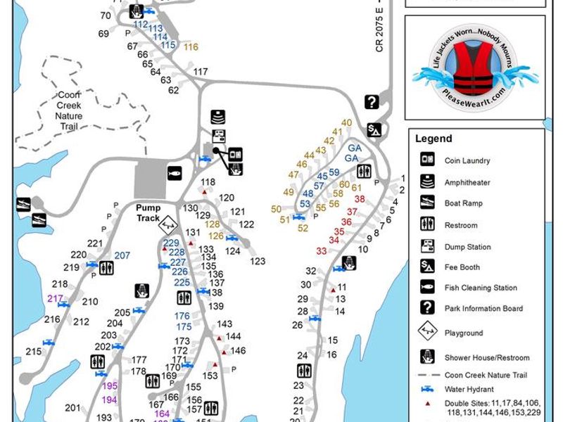Coon Creek Campground Map
