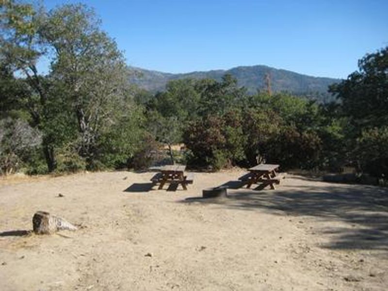 Scenic view of Picnic Tables & Fire Ring at North Shore Campground