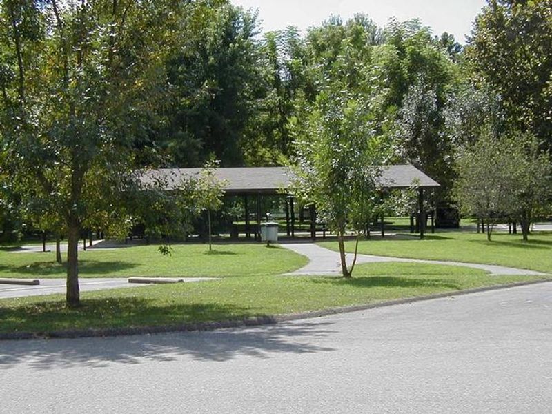 Picnic shelter at Leith Run Campground