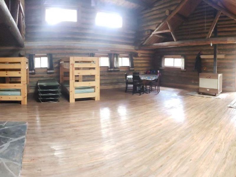 View of the interior of Lost Horse cabin.