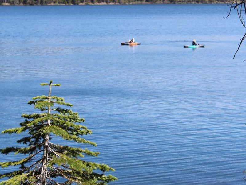 Paddling by Gold Lake 4X4 Campground
