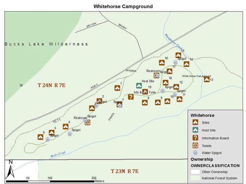 Map of Whitehorse Campground