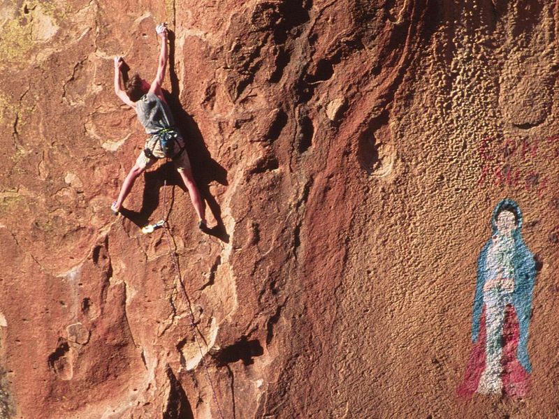 Penitente Climber and Pictograph