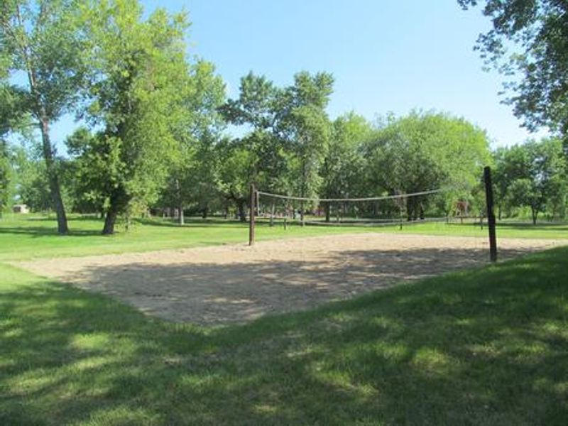 Volleyball Court at the Downstream Campground