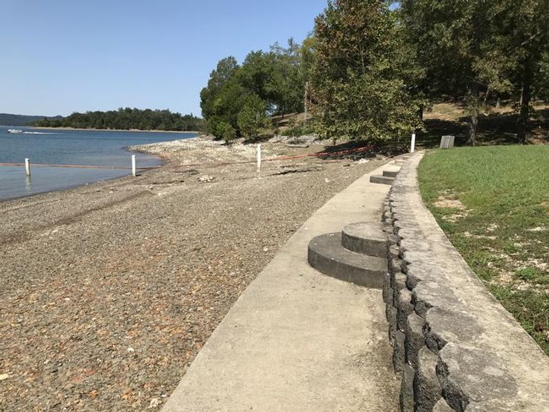 WILLOW GROVE BEACH WITH RETAINING WALL AND ACCESS STEPS