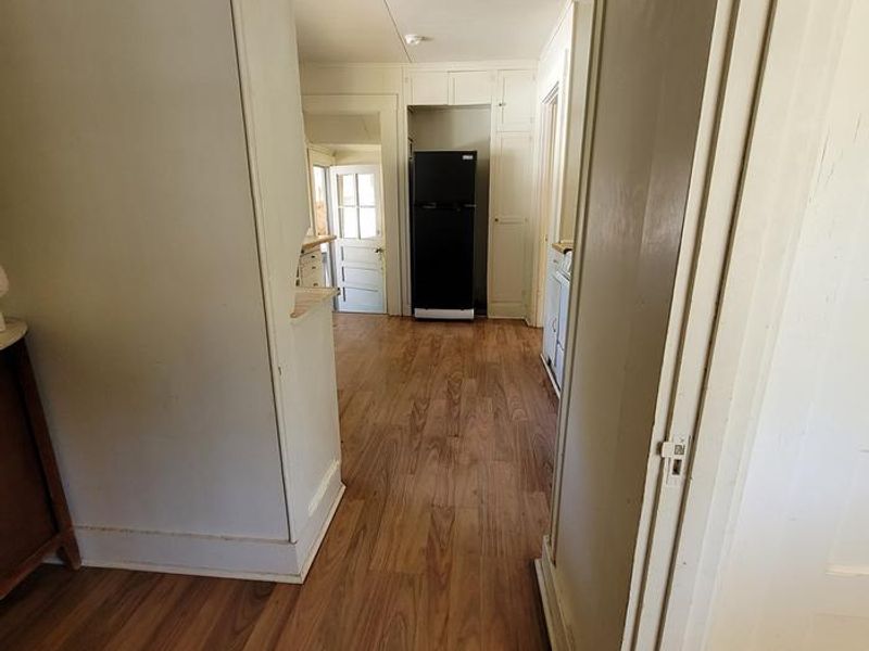 View into kitchen from the front door