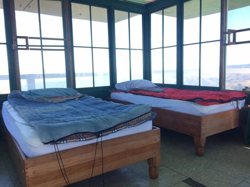 Twin beds with mattresses