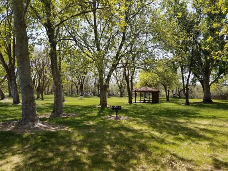 Plymouth Park Tent Area- Walk up only. Campers have access to charcoal grills and nearby bathrooms and showers. 