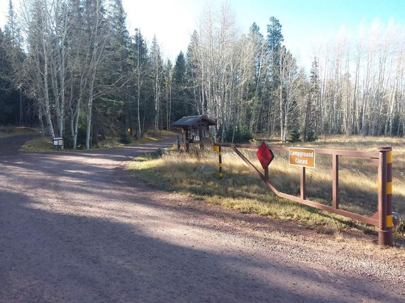 Grayling Campground Entrance Gate and Information Kiosk