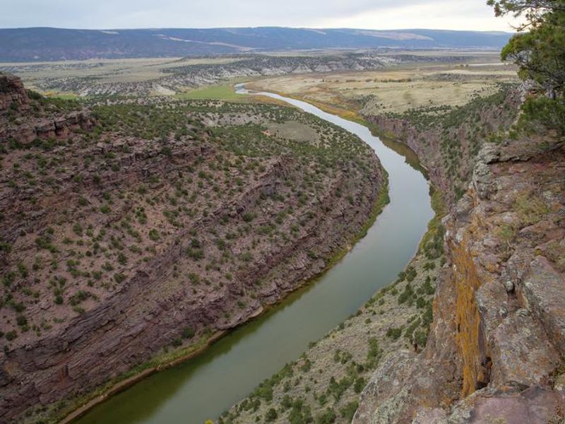 Aerial shot of the Green River 