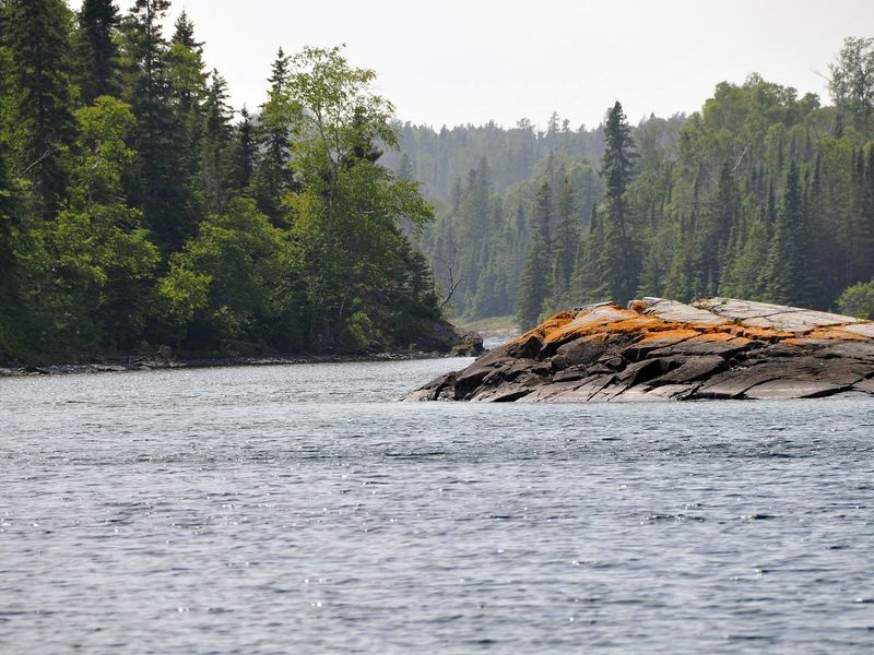 The entrance to Chippewa Harbor is located on the south shore of Isle Royale National Park.