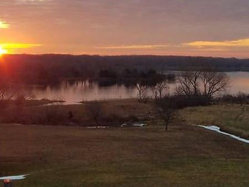 The sun rises above Lake Yankton, located below Gavins Point Dam.