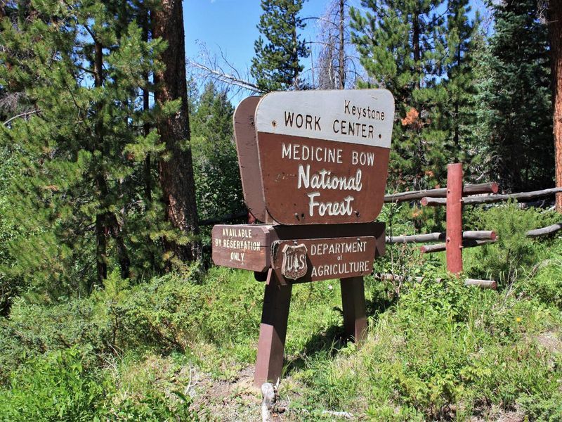 Keystone Ranger Station sign along USFS Rd 542