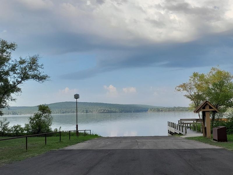 Boat access to Lake Hinkle at Little Pines Recreation Area