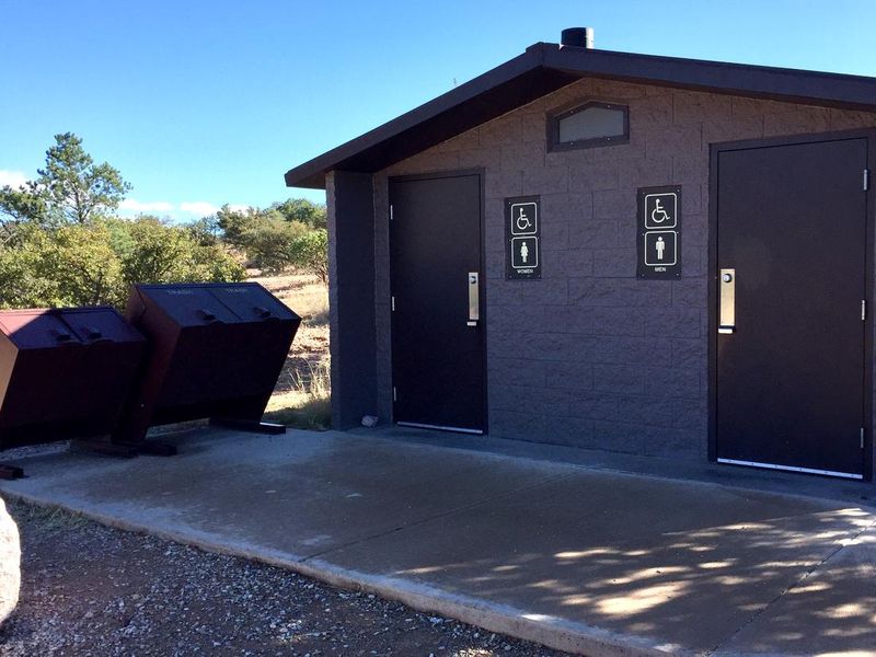Rock Bluff group site has its own outhouse facilities located adjacent to the parking area.  