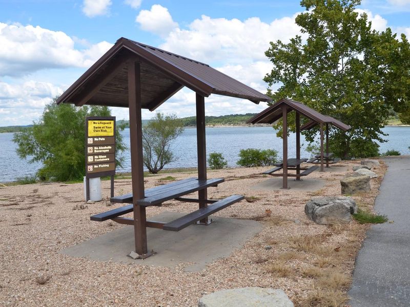 Picnic Tables at the Swim Beach