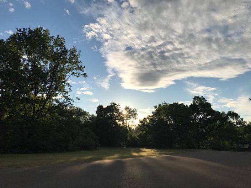 Sunrise over day-use area