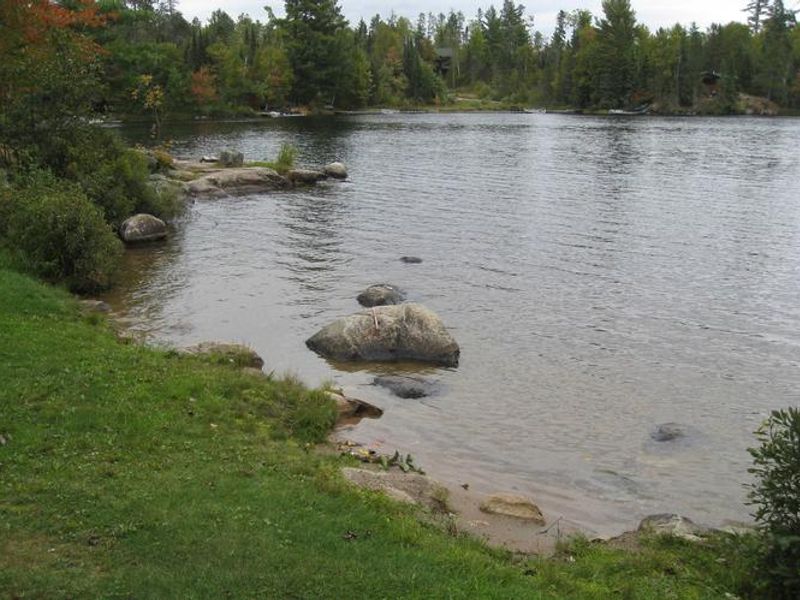Fenske Lake beach area.