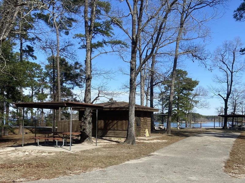 Campsite with Water & Electric Hookups as Well as a Hard-sided Shelter