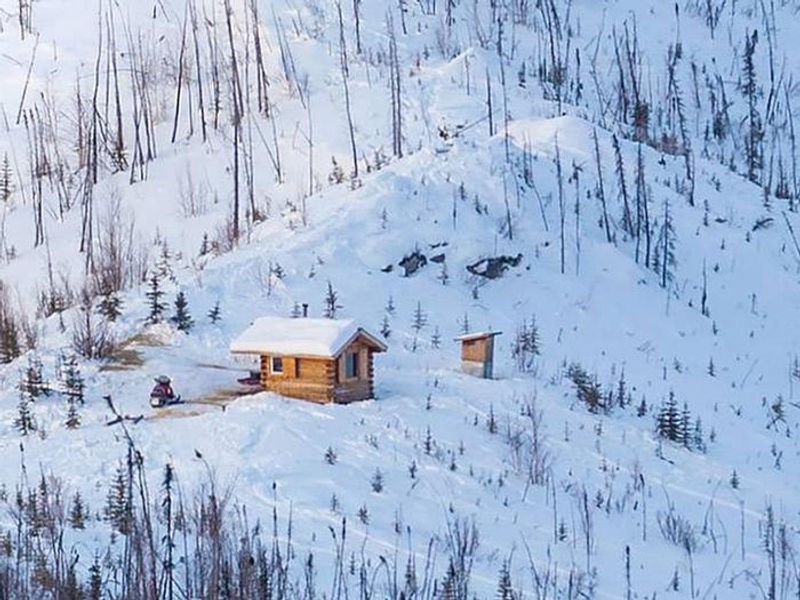 Caribou Bluff Cabin in the White Mountains National Recreation Area