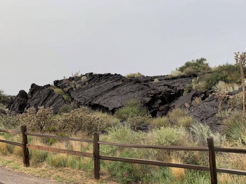 Lava seen while driving through the tent camping area.