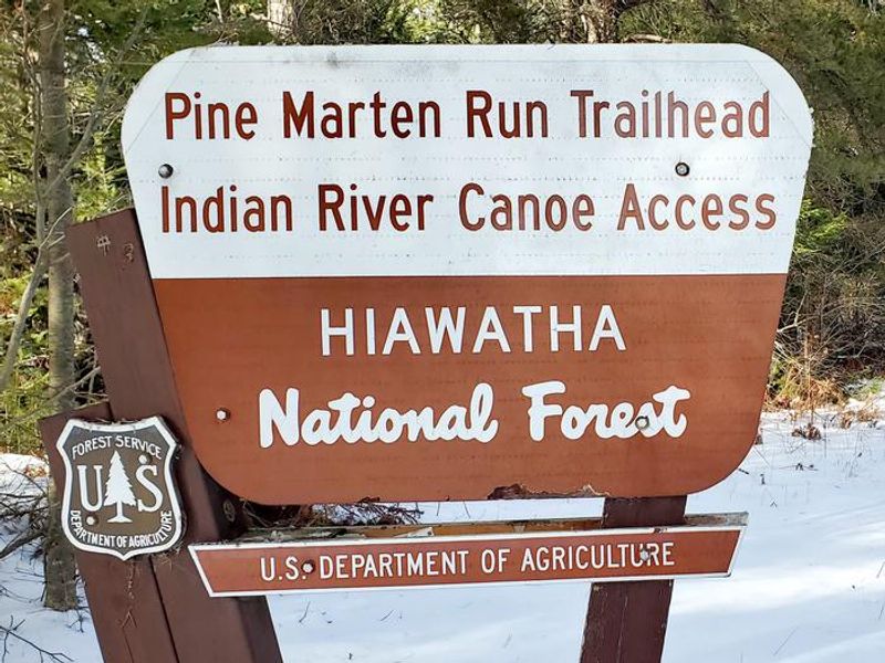 Pine Marten Trailhead located at the Indian River