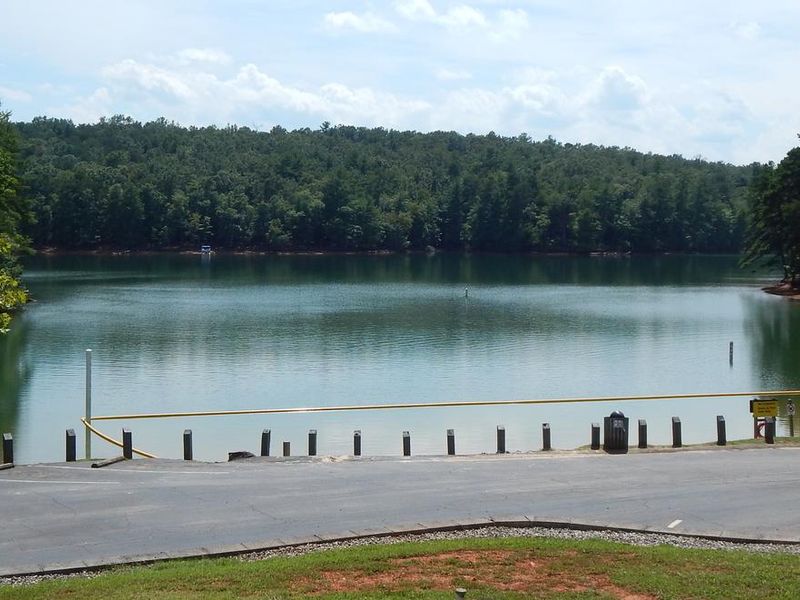 Philpott Lake and parking area