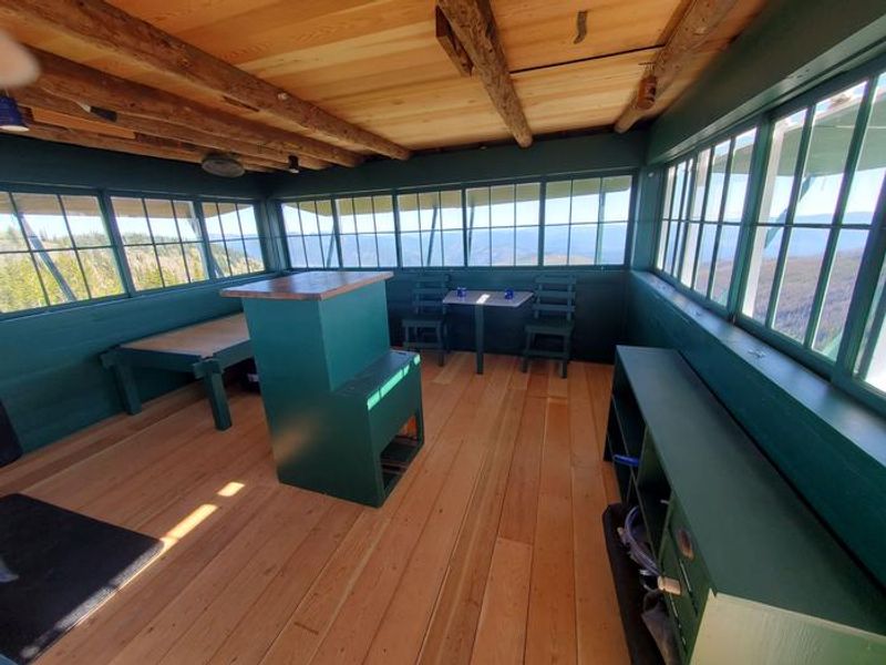 A peek inside Big Hole Lookout.