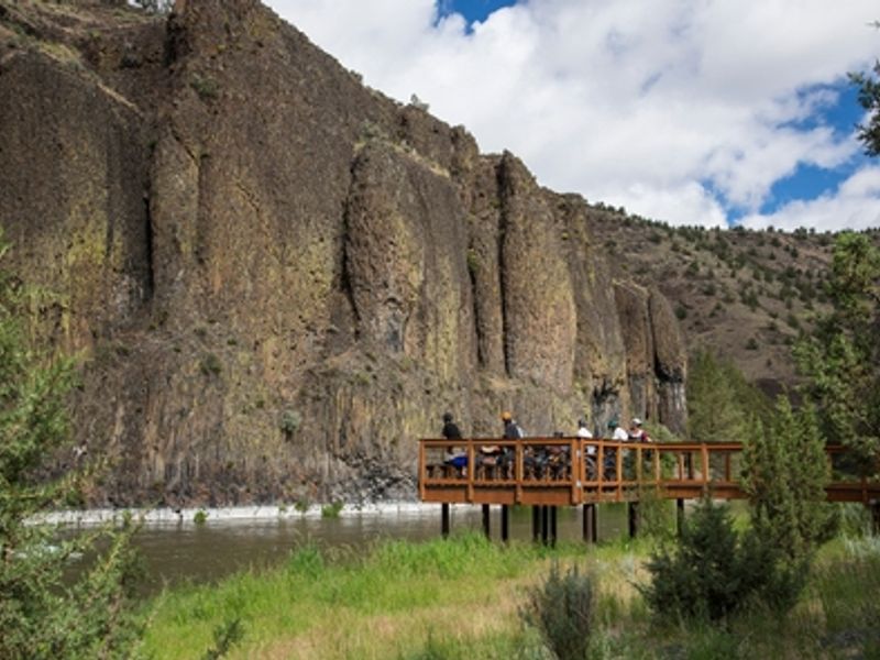 Accessible viewing platform at the Chimney Rock Campground