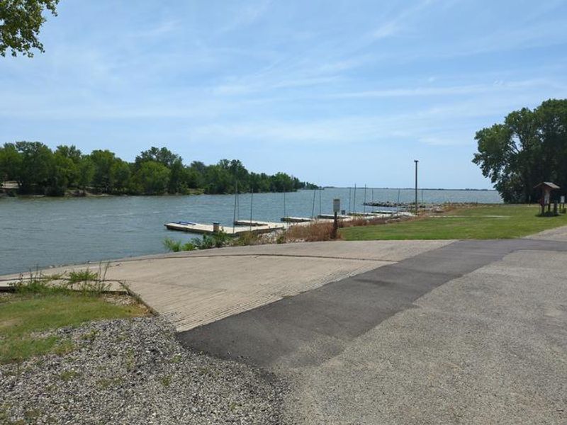 Our loading and unloading slips at cottonwood point along with one of our boat ramps.