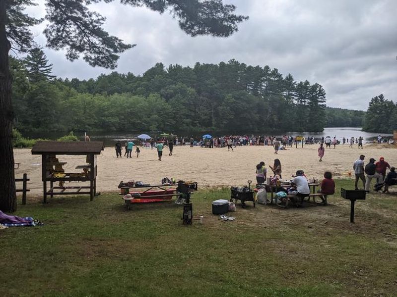 The swimming beach is a great way to stay cool during the summer. USACE offers a life jacket loaner station with life jackets available to borrow for all.