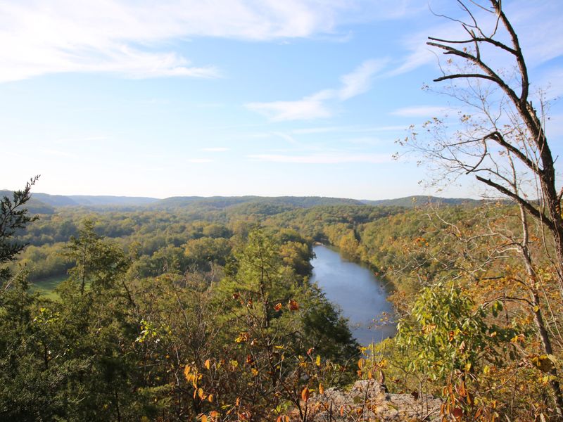 Clubhouse Bluff offers a spectacular view of the Current River and its watershed.